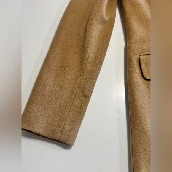 J Crew Women’s Top Coat Cashmere & Wool Camel Color - Picture 5 of 11